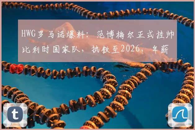 HWG罗马诺爆料:范博梅尔正式挂帅比利时国家队,执教至2026,年薪战术与合同细节全解析